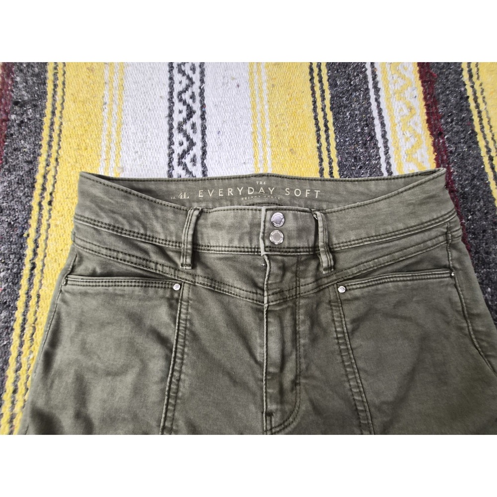 White House Black Market Womens Skinny Ankle Pants High Rise Stretch Green 4L - Picture 4 of 16
